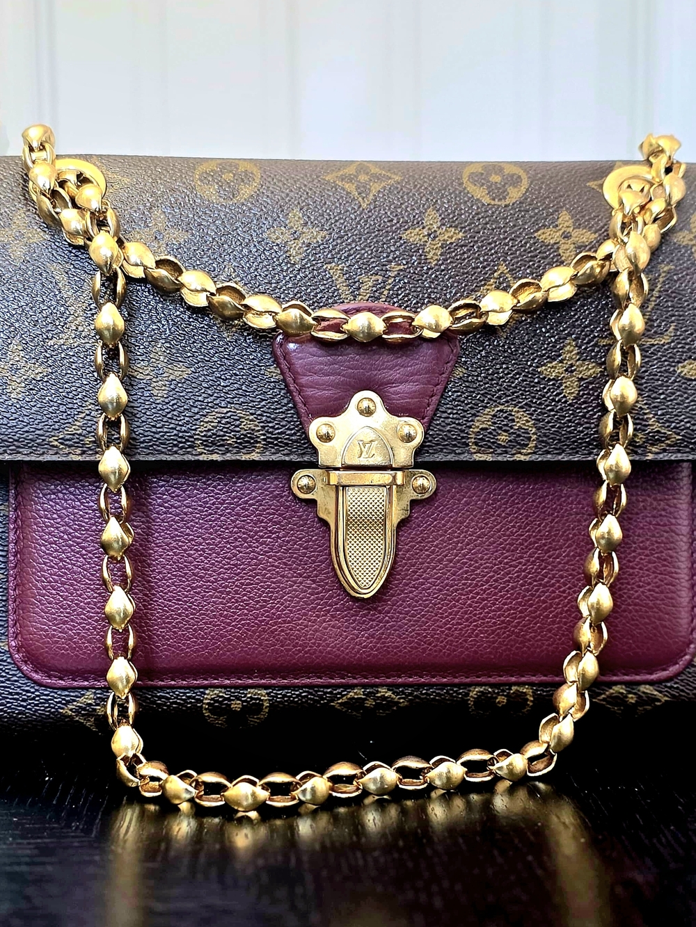 Louis Vuitton Raisin Monogram Canvas Victoire Chain Shoulder Bag